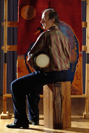 Michael Deason-Barrow with talking drum