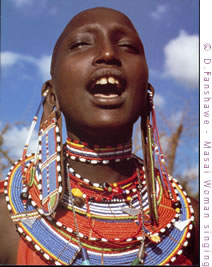 Masai woman singing