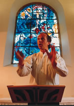 Michael Deason-Barrow conducting in Tudley Church, Sussex